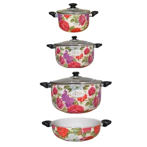 سرویس پخت و پز 7 پارچه  جی ان جی مدل Red flower