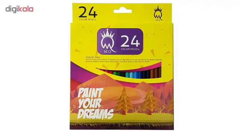 مداد رنگی 24 رنگ ام کیو مدل M.Q.24