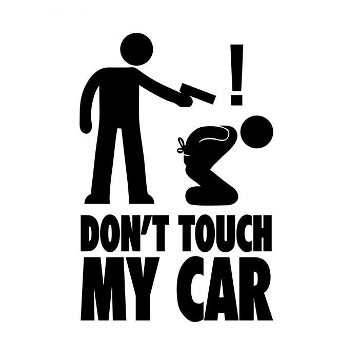 استیکر خودرو طرح Dont Touch My Car بسته 10 عددی