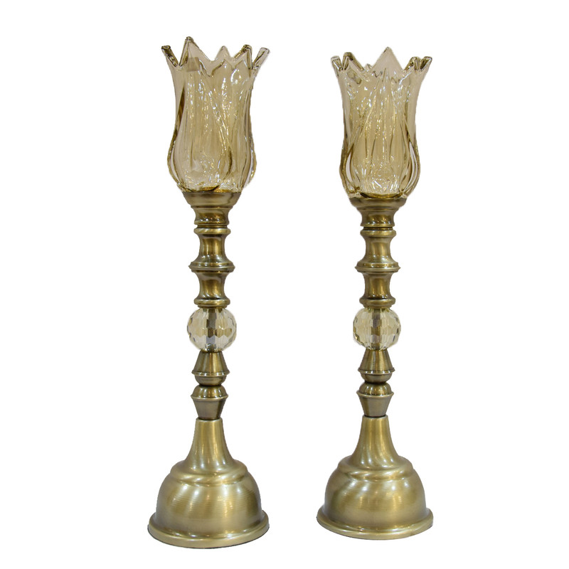 شمعدان طرح کاراکاس کد 2508 مجموعه 2 عددی