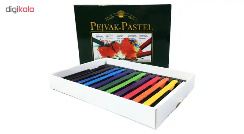 پاستل گچی 12 رنگ پژواک مدل XR12