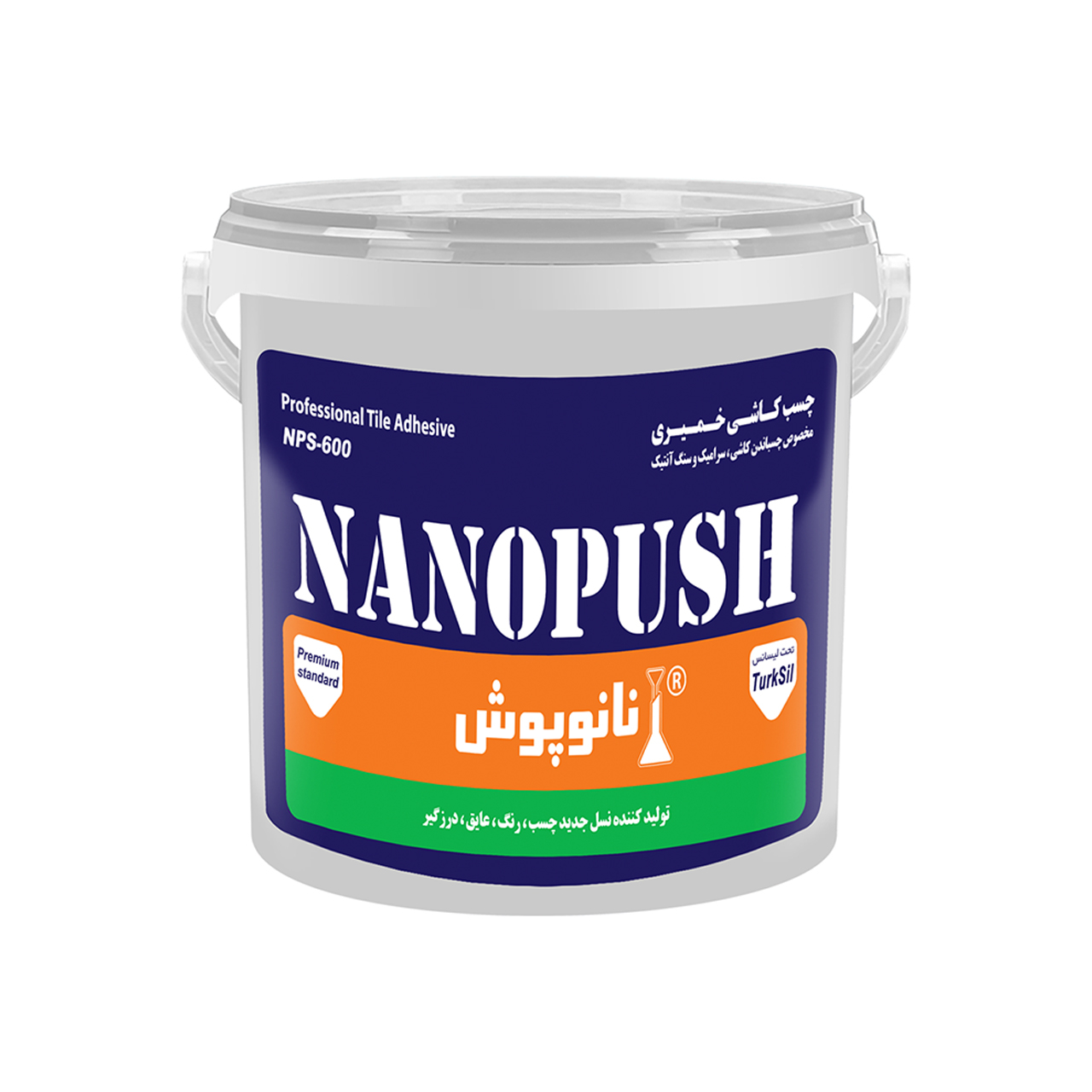 چسب کاشی خمیزی نانوپوش مدل nps600 حجم 4 کیلوگرم