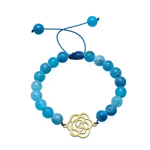 دستبند نقره زنانه طرح گل رز مدل N56