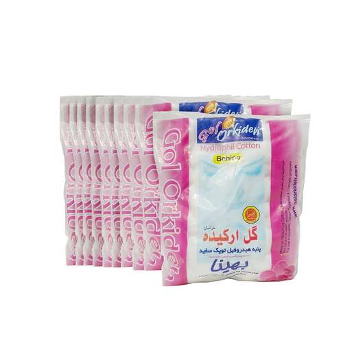 پنبه بهداشتی گل ارکیده مدل بهینا بسته 10 عددی