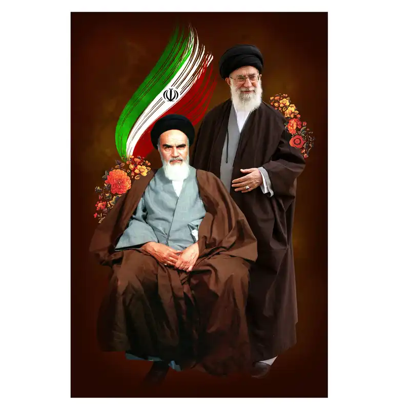 تابلو شاسی طرح آیت اله خامنه ای و امام خمینی کد 0265
