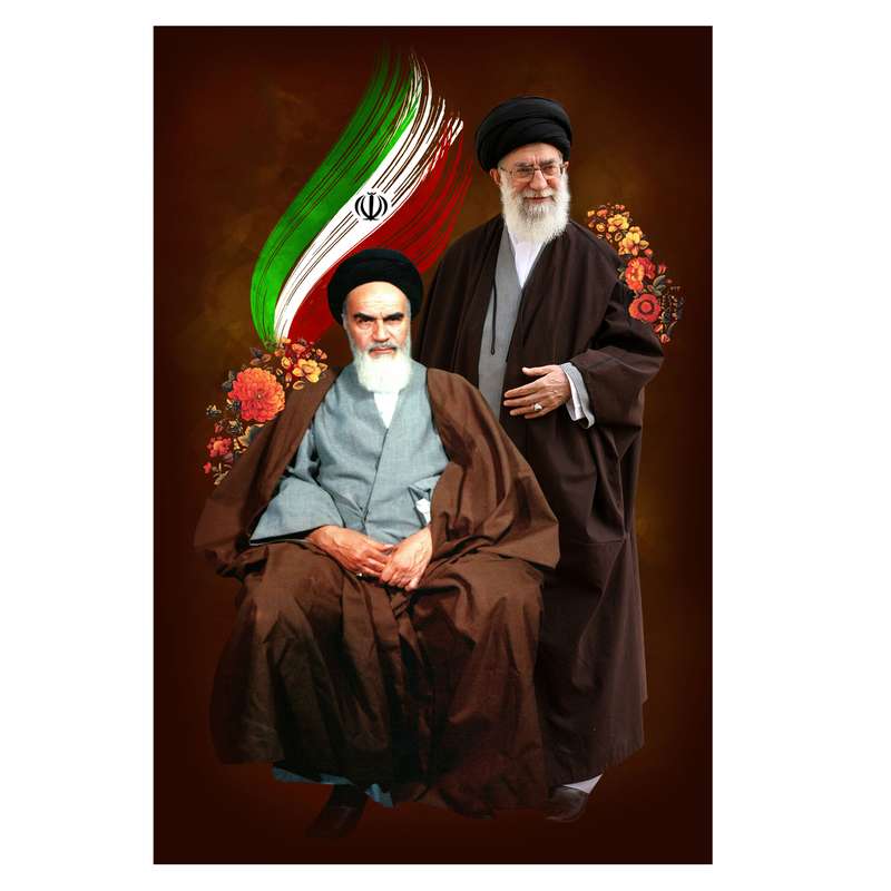 تابلو شاسی طرح آیت اله خامنه ای و امام خمینی کد 0265