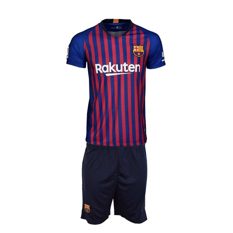 پیراهن و شورت ورزشی مردانه طرح تیم بارسلونا کد 19-2018