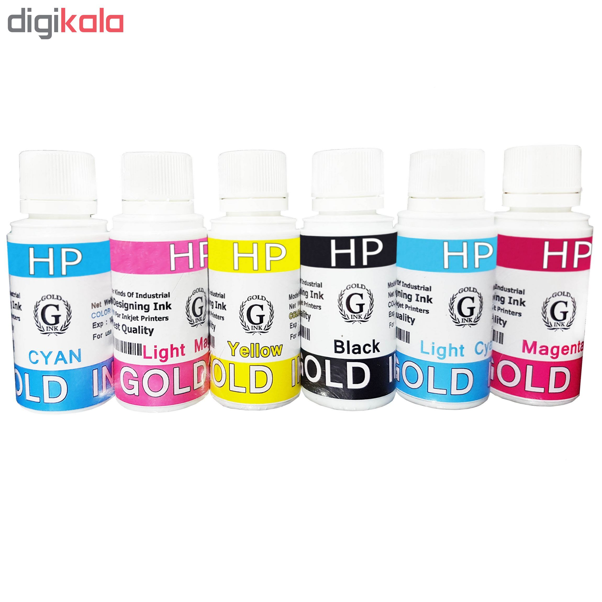پک کامل جوهر مخزن اچ پی 6 رنگ 80 میل مدل گلد