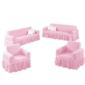 کاور مبل 7 نفره کتان استرچ کالای خواب شمیم مدل Pembe