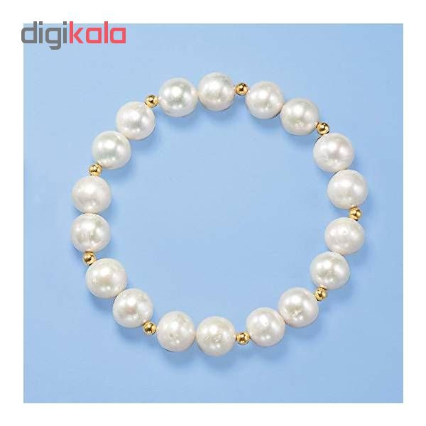 دستبند زنانه چرم ذاریات مدل مروارید کد 125 سایز L