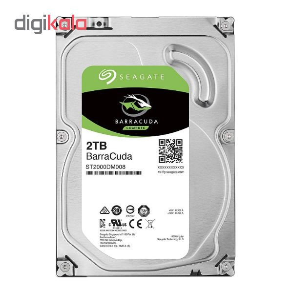 هارددیسک اینترنال سیگیت مدل BarraCuda ST2000DM008 ظرفیت 2 ترابایت