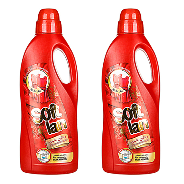 مایع لباسشویی رنگین شوی سافتلن سری Extra Color Protection مقدار 2000 گرم مجموعه 2 عددی