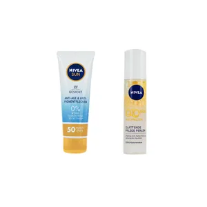 سرم ضد چروک مدل Q10 Plus و کرم ضد آفتاب مدل UV Gesicht نیوآ به همراه کیف آرایشی