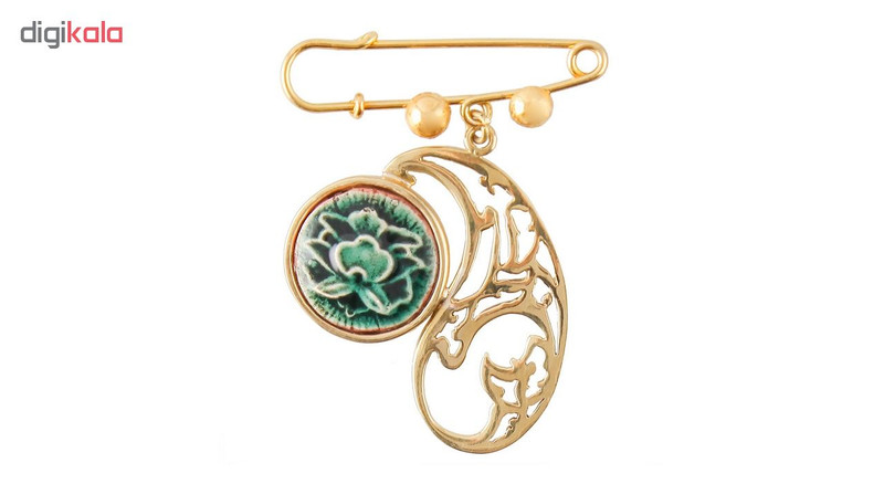 سنجاق سینه گالری ایران تاج طرح گل شاه عباسی کد 245019 تک سایز