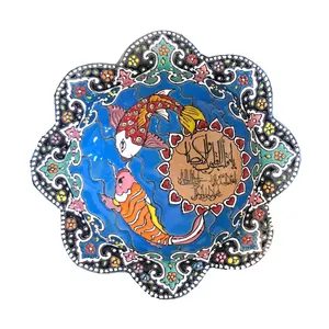 حوض مینا کاری طرح ماهی مدل H01 قطر 32 سانتی متر 