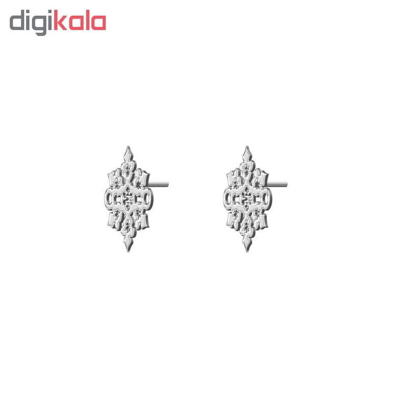 گوشواره نقره زنانه ترمه 1 طرح اسلیمی کد E469