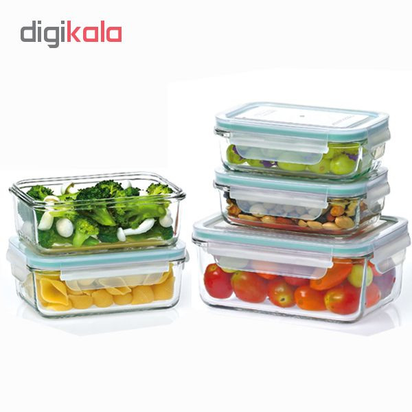 ظرف نگهدارنده گلس لاک مدل GL-08 مجموعه 5 عددی
