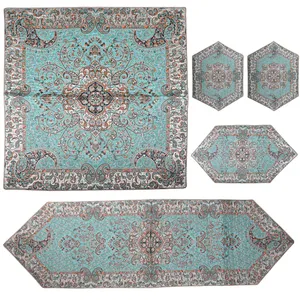 ست 5 تکه رومیزی ترمه طرح الماس مدل P53-01