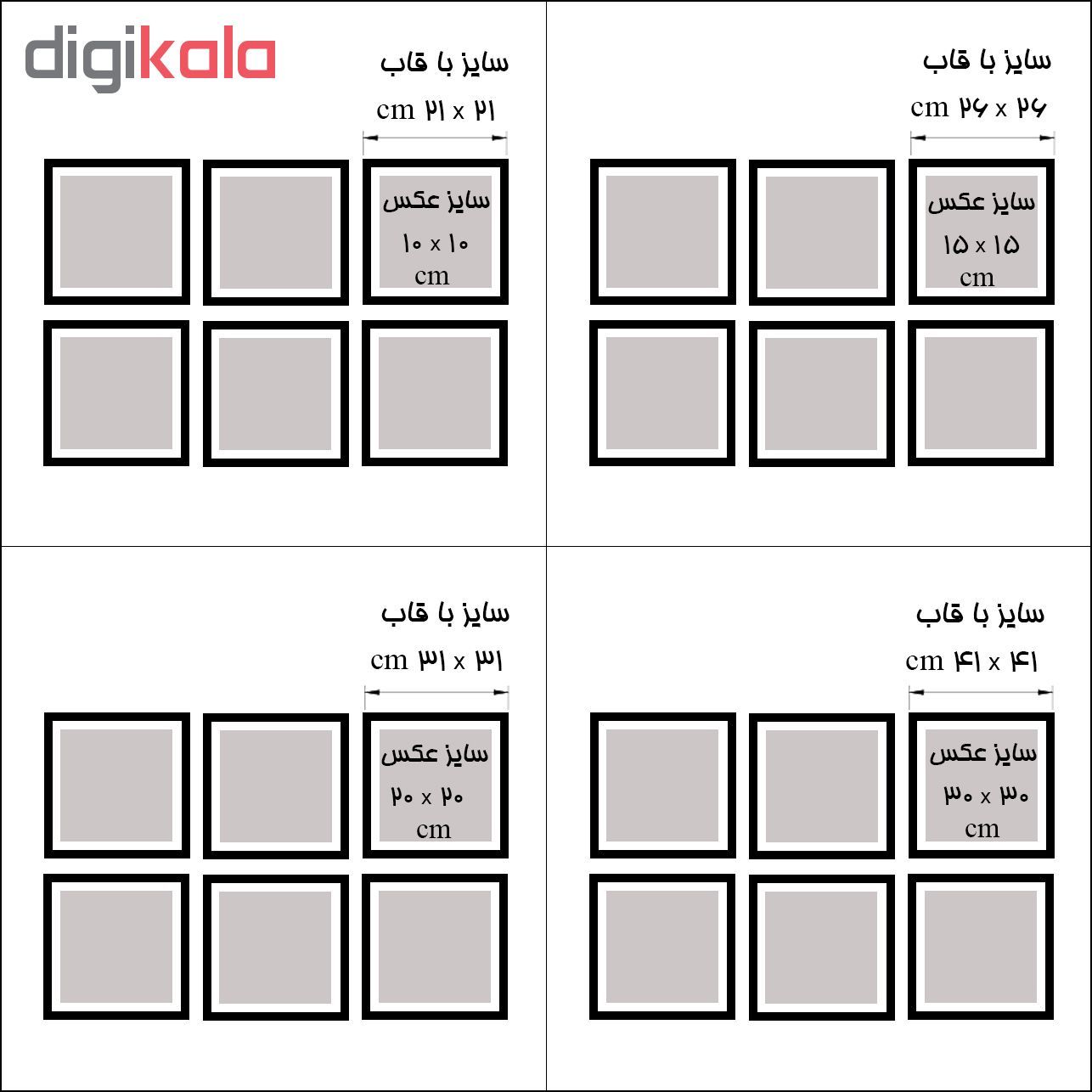 تابلو 6 تکه گل مدرن کد AX14079