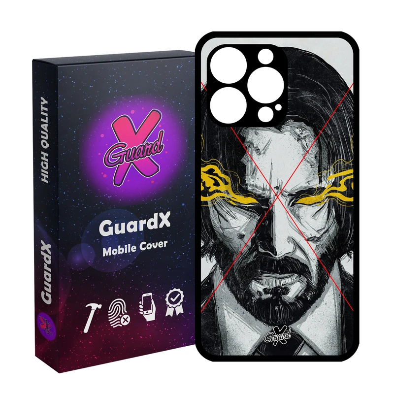کاور گارد ایکس طرح John Wick مدل Glass10158 مناسب برای گوشی موبایل اپل iPhone 13 Pro