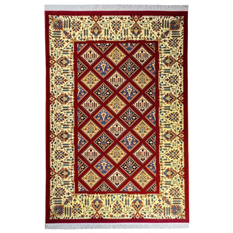 فرش ماشینی سهند کد V107.BU زمینه گلی