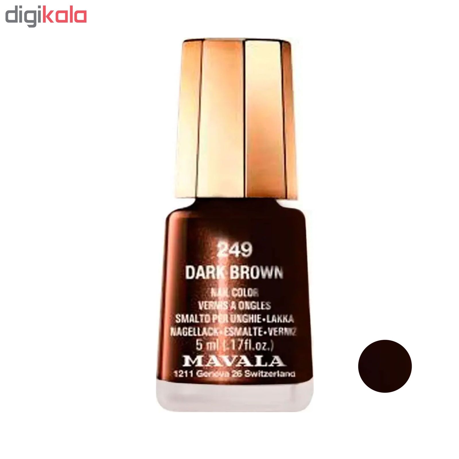 لاک ناخن ماوالا مدل Dark brown شماره 249 -  - 2