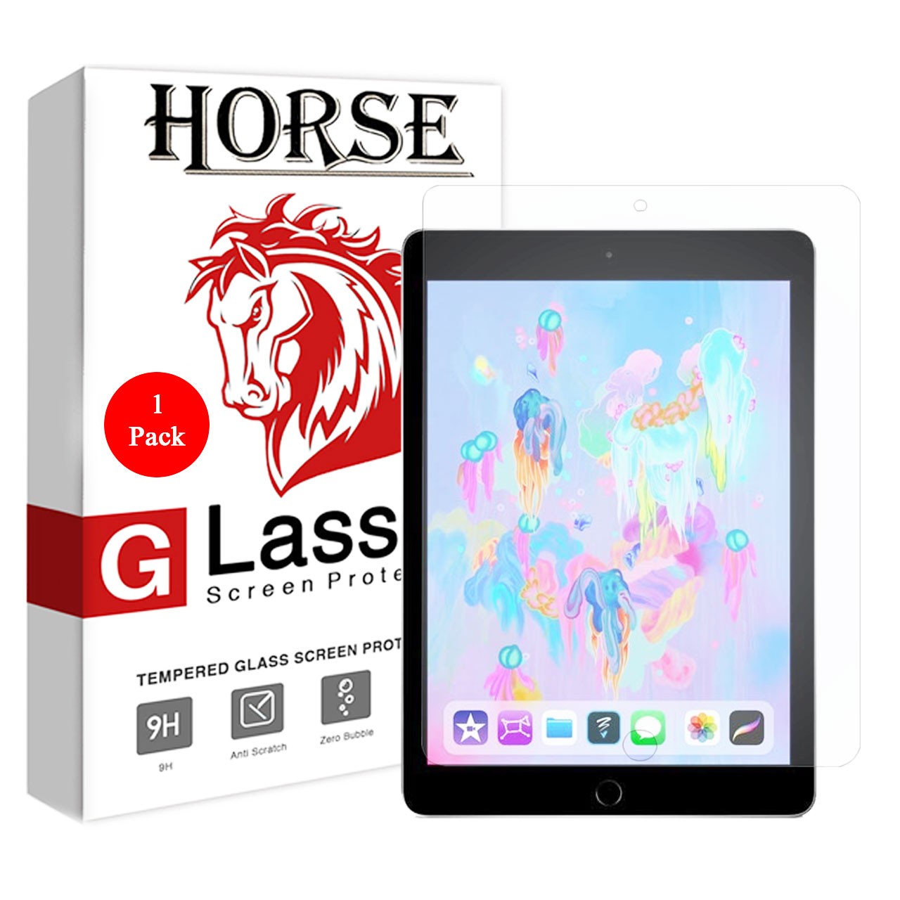 محافظ صفحه نمایش گلس هورس مدل UCC مناسب برای تبلت اپل iPad 4