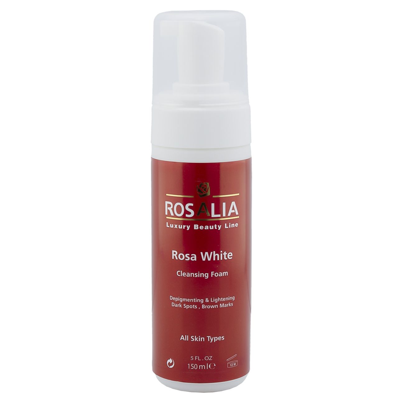 فوم پاک کننده و روشن کننده پوست رزالیا مدل Rosa White حجم 150 میلی لیتر -  - 1