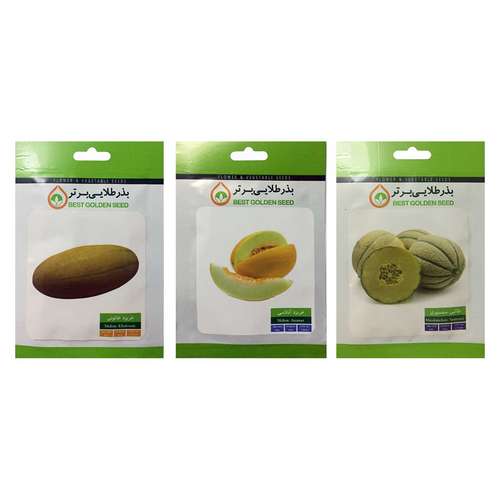 بذر طالبی و خربزه بذر طلایی برتر کد P-TKH-BZT-03 مجموعه 3 عددی
