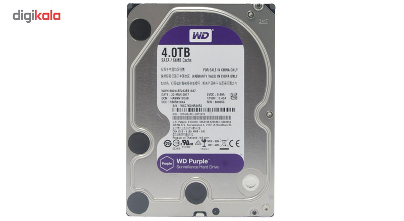 هارددیسک اینترنال وسترن دیجیتال مدل Purple WD40EJRX ظرفیت 4 ترابایت 2