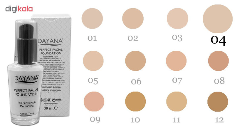 کرم پودر دایانا مدل Perfect Facial Foundation شماره 04 حجم 30 میلی لیتر کرم پودر دایانا مدل Perfect Facial Foundation شماره 04 حجم 30 میلی لیتر