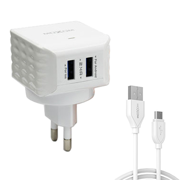 شارژر دیواری مکسوم مدل kh-15 به همراه کابل microUSB