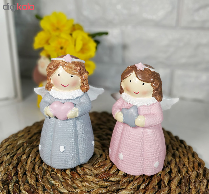 مجسمه طرح فرشته مدل کاراجا مجموعه 2 عددی