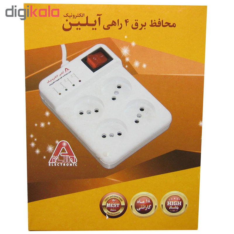 محافظ ولتاژ و چند راهی برق آیلین مدل T200 طول 1.5 متر محافظ ولتاژ و چند راهی برق آیلین مدل T200 طول 1.5 متر
