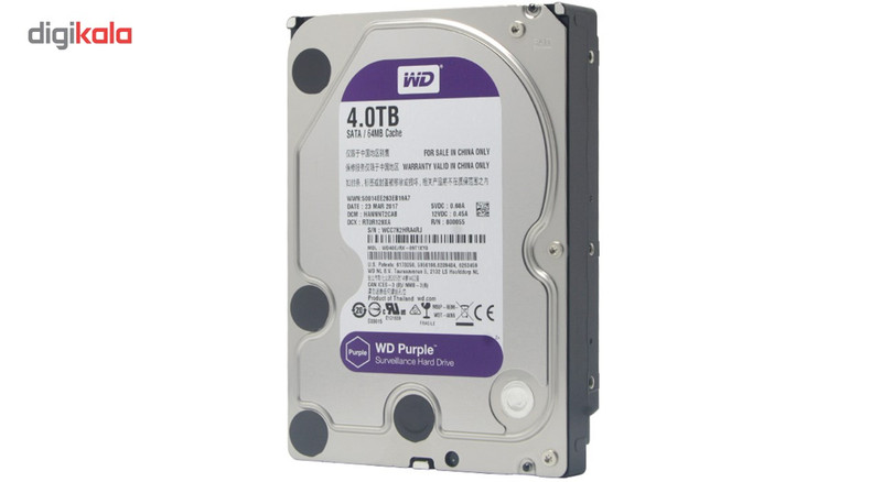 هارددیسک اینترنال وسترن دیجیتال مدل Purple WD40EJRX ظرفیت 4 ترابایت 3
