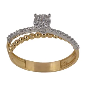 انگشتر طلا 18 عیار زنانه مایا ماهک مدل MR0296
