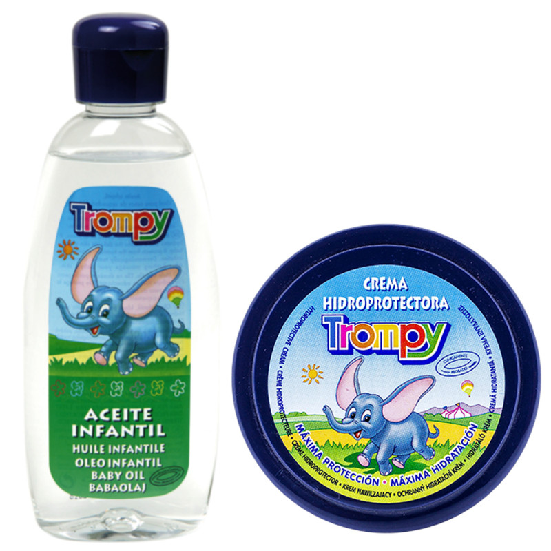روغن بچه ترومپی مدل aceite infantil حجم ۲۵۰ میلی لیتر به همراه کرم مرطوب کننده