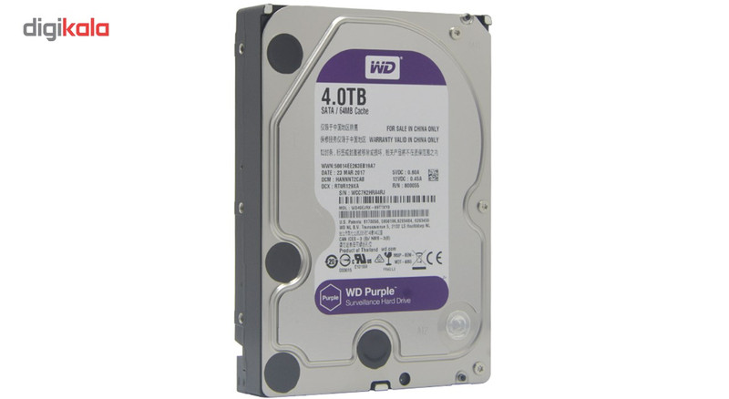 هارددیسک اینترنال وسترن دیجیتال مدل Purple WD40EJRX ظرفیت 4 ترابایت
