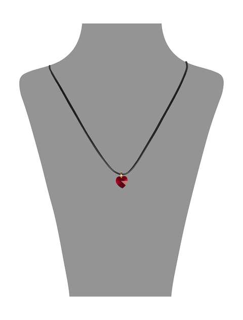 گردنبند طلا 18 عیار زنانه مایا ماهک مدل MM0896 طرح قلب سواروسکی قرمز