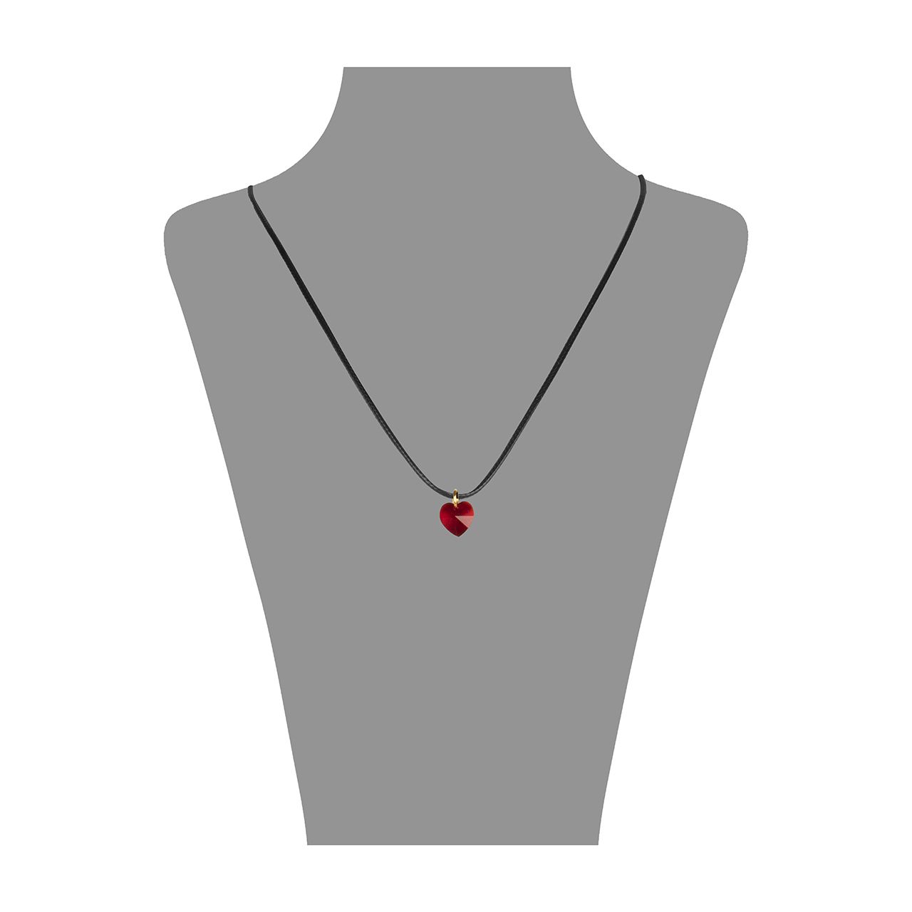 گردنبند طلا 18 عیار زنانه مایا ماهک مدل MM0896 طرح قلب سواروسکی قرمز -  - 1