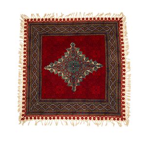 نقد و بررسی رومیزی قلمکار ممتاز اصفهان اثر عطريان طرح ترنج قرمز مدل G147 توسط خریداران