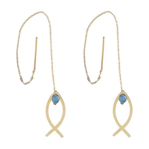 گوشواره طلا 18 عیار مایا ماهک مدل ME0798
