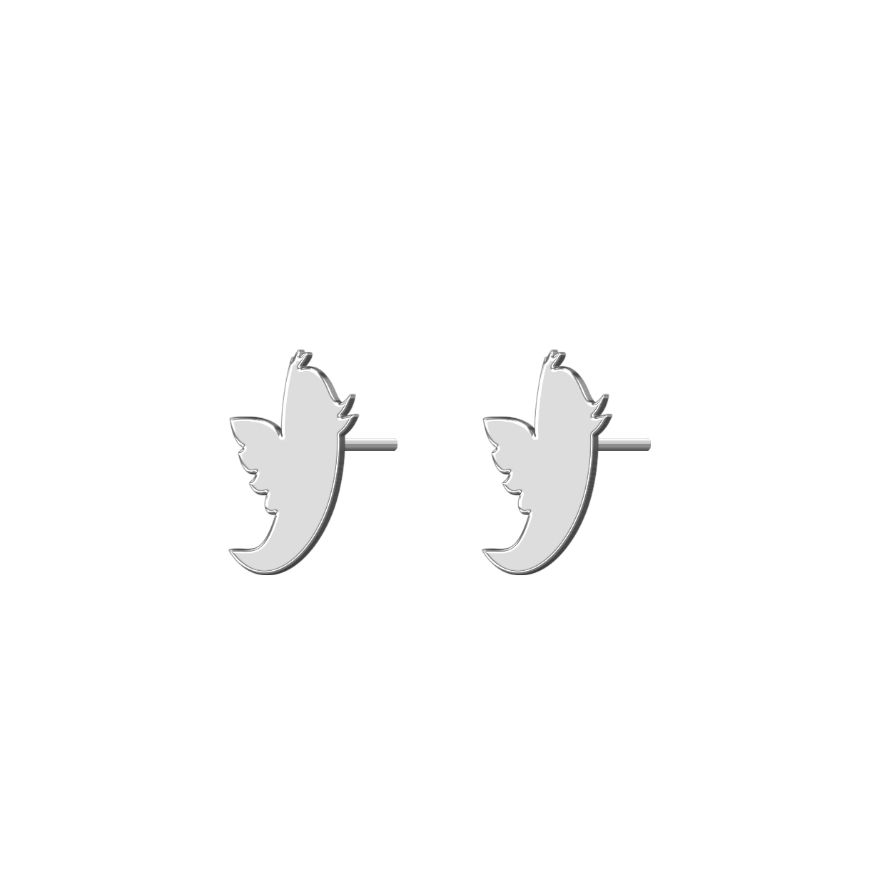گوشواره نقره زنانه ترمه 1 طرح پرنده کد E474