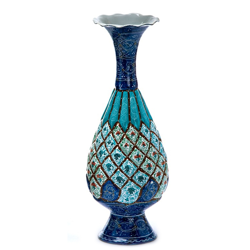 گلدان میناکاری مدل 25 کد 755