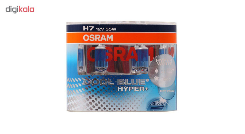 لامپ خودرو اسرام مدل H7 Cool Hyper Plus 62210 بسته 2 عددی