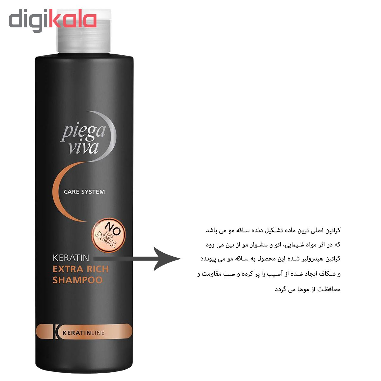 مجموعه کراتینه پیگاویوا مراقبت و بازسازی مو پیگاویوا مدل Keratin + Reconstruction