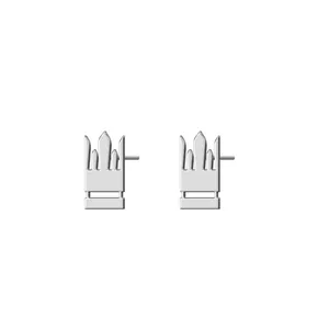 گوشواره نقره زنانه ترمه 1 طرح تاج کد E500