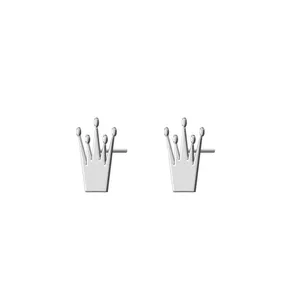 گوشواره نقره زنانه ترمه 1 طرح تاج کد E504