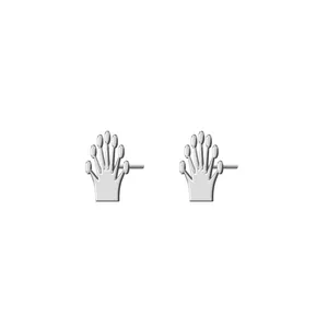 گوشواره نقره زنانه ترمه 1 طرح تاج کد E506