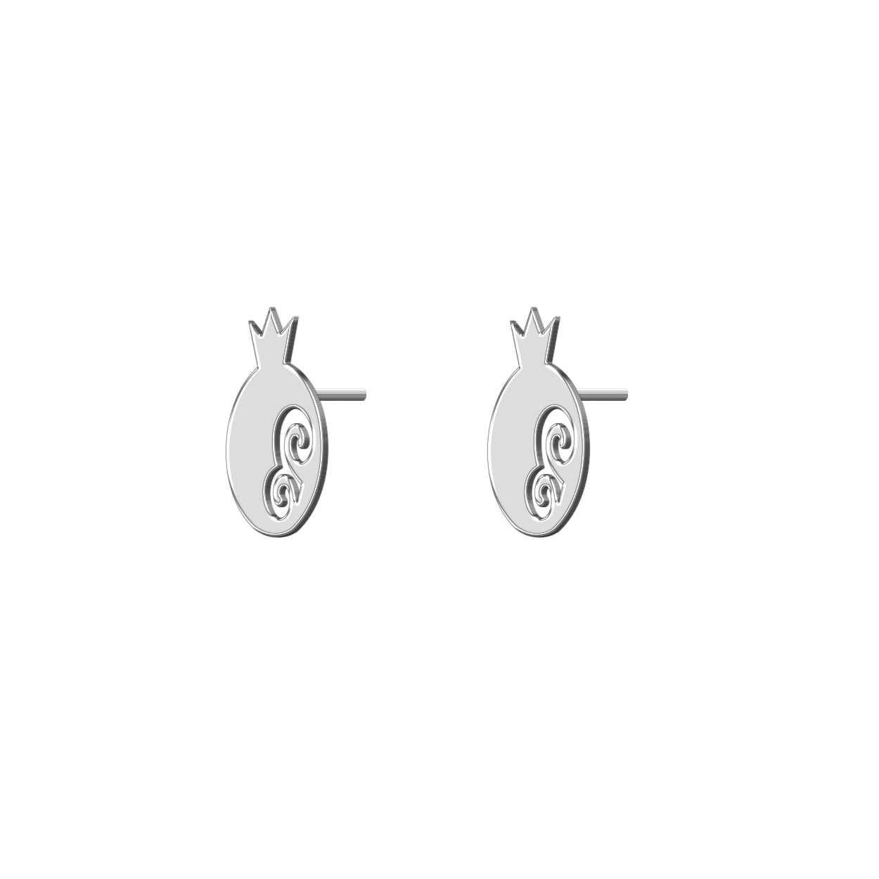 گوشواره نقره زنانه ترمه 1 طرح انار کد E538